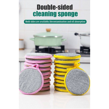 Double-Sided Cleaning Sponge (4 Set - 40 Pcs)