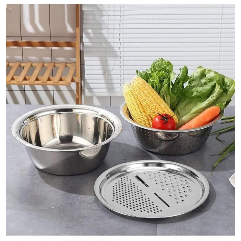 3 In 1 Vegetable Cutter with Drain Basket ( 1 Set )
