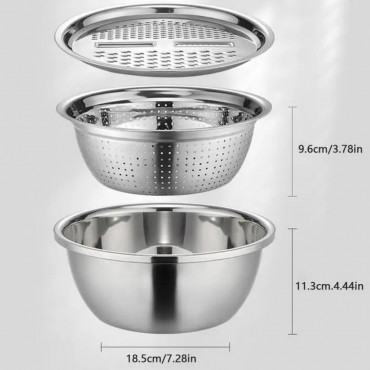 3 In 1 Vegetable Cutter with Drain Basket ( 2 Set )