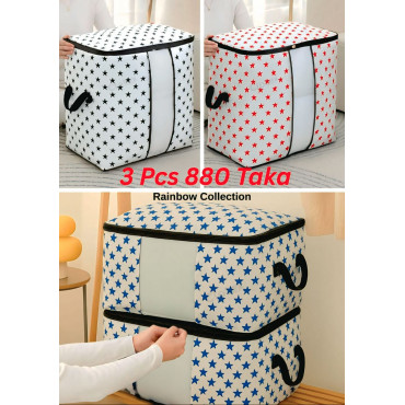 New Star Printed Quilt Storage Bag( 3pies)