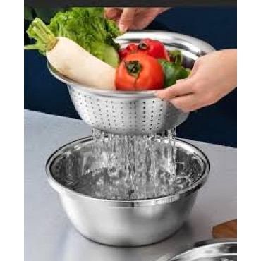 3 In 1 Vegetable Cutter with Drain Basket ( 2 Set )