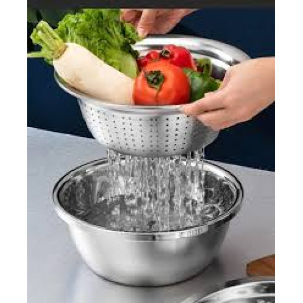 3 In 1 Vegetable Cutter with Drain Basket ( 2 Set )