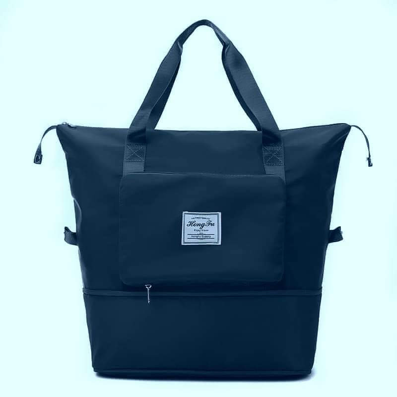 Folding Bag Travel Bags ( Navy Blu ) 