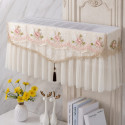 1 Ton AC Cover Floral  (Off White)