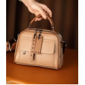Luxury Design Soft PU Leather Lady Retro Handbag ( Biscuit colour )