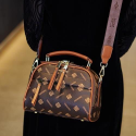Luxury Design Soft PU Leather Lady Retro {2} Handbag K7 (Coffee)