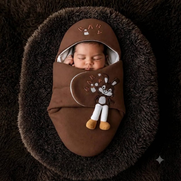 1 পিচ প্রিমিয়াম কোয়ালিটি Baby Blanket (Coffee color)