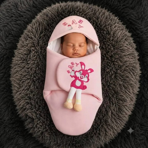1 পিচ প্রিমিয়াম কোয়ালিটি Baby Blanket (Baby pink)