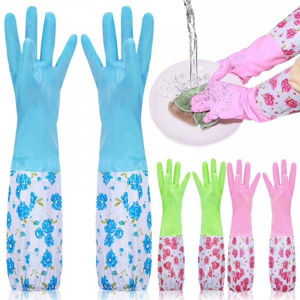 (২ জোড়া ) Long Silicon Hand Gloves ( Origina china )