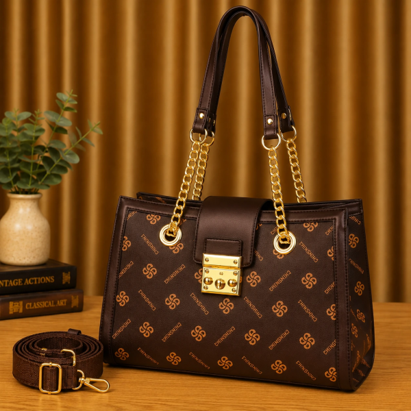 Best Selling Elegant Fanshinuo Leather Crossbody & Shoulder Bag.k6 (Coffee)