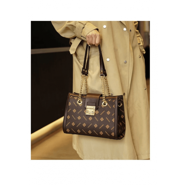 Best Selling Elegant Fanshinuo Leather Crossbody & Shoulder Bag.k6 (Coffee)