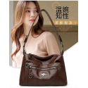 2026 Trending Stylish Soft PU leather Hand bag k10 (Coffee)