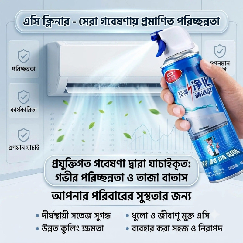 AC Cleaner Foam Spray ( 1 pcs ) ঘরে বসে এসি ক্লিন করুন