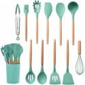 12 Pcs Silicon Cooking Spon Set ( Black Colour)