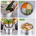 3 IN 1 VEGETABLE CUTTER WITH DRAIN BASKET।  ( 1 Set ) { ফ্রি ডেলিভারি }