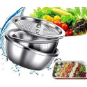 3 IN 1 VEGETABLE CUTTER WITH DRAIN BASKET।  ( 1 Set ) { ফ্রি ডেলিভারি }