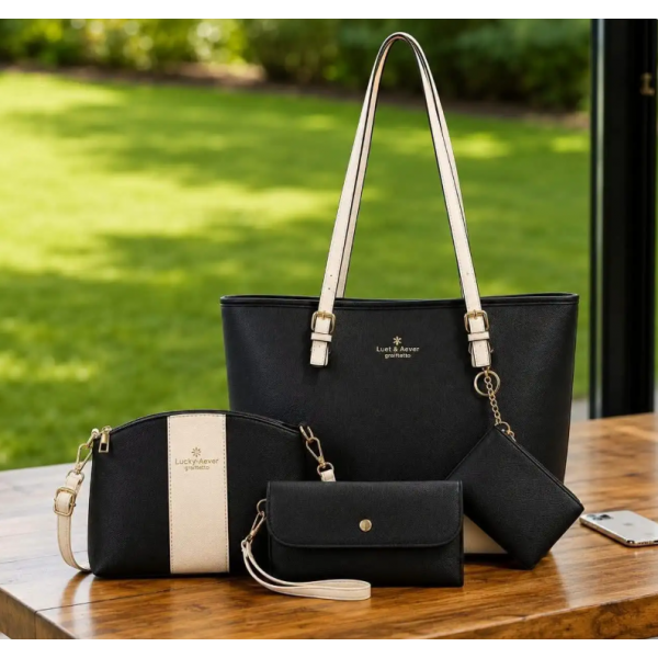 4 pcs Combo Woman bag ( Black )