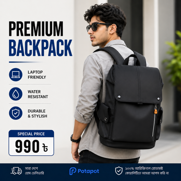 Travel-College & 16-Inch Laptop Backpack Large Capacity (Black)