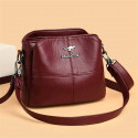 Multi-Pocket Crossbody Bag (Meroon)