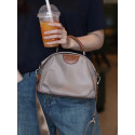 Fashion Cowhide Shoulder Bag (Grey)