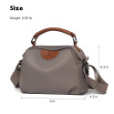 Fashion Cowhide Shoulder Bag (Black)