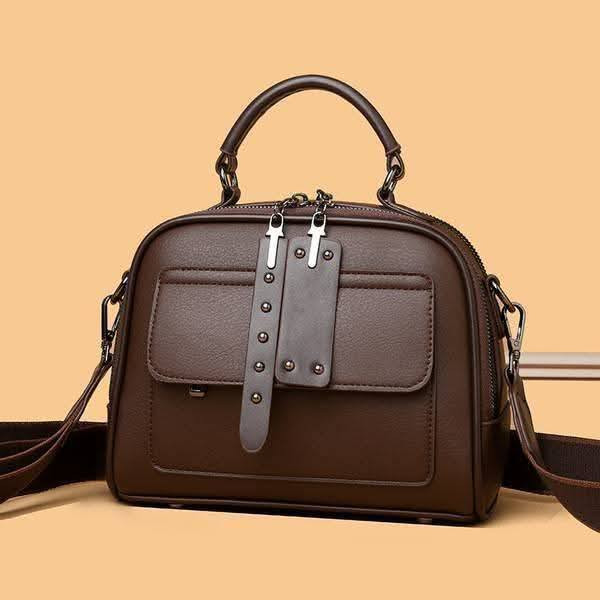 Genuine Soft Leather Handbag(coffe)