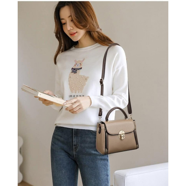 High Quality Luxury Purses And Handbags(Cream colour)