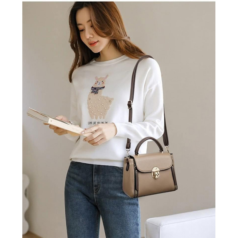 High Quality Luxury Purses And Handbags(Cream colour)