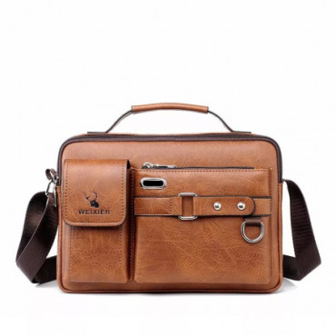 (৯"/১৪")Men's Shoulder Bag (Broun)