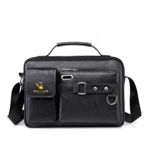 (৯"/১৪") Men's Shoulder Bag (Black)