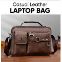  (১২"/১৬") কফি কালার Men's Shoulder Bag