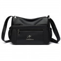 Soft Leather women cossbody bag (Black)