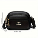 Kangaroo stylish 5 gippper Bag (black color)