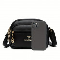 Kangaroo stylish 5 gippper Bag (black color)