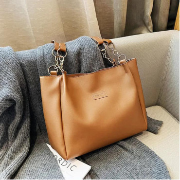 high Quality China Leather Bag (Brown)