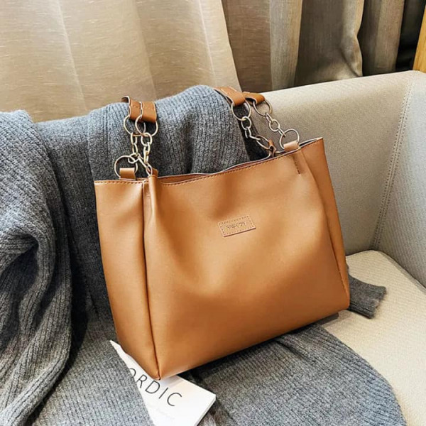 high Quality China Leather Bag (Brown)