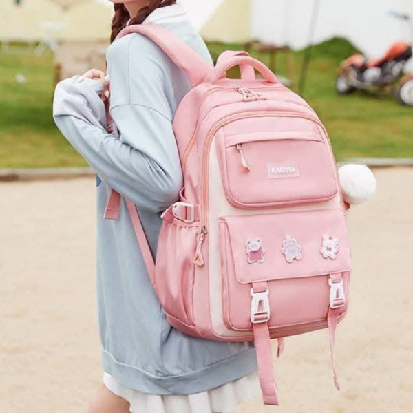 Waterproof School Bag(pink)