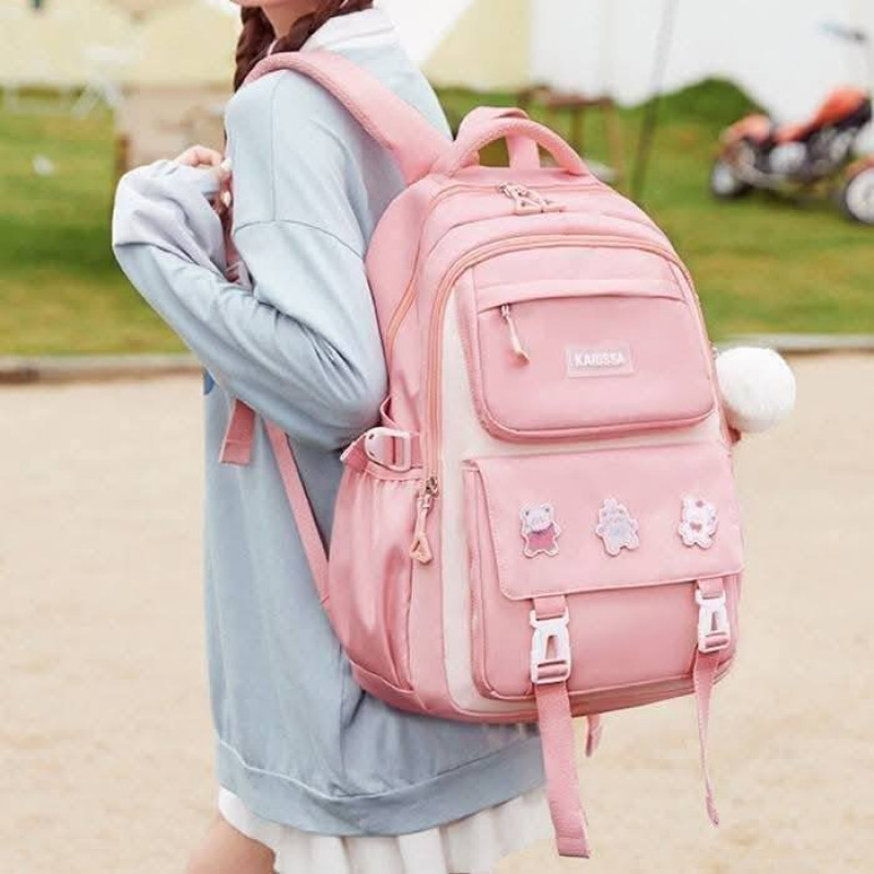 Waterproof School Bag(pink)