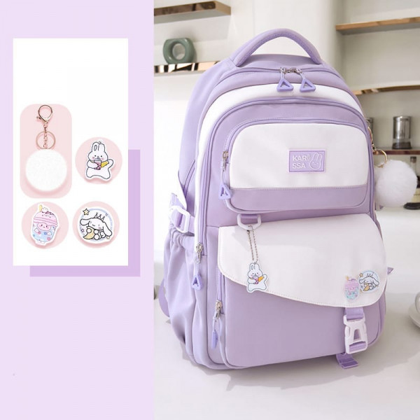 Cute Casual Premium Kids School Backpack (Purpel)