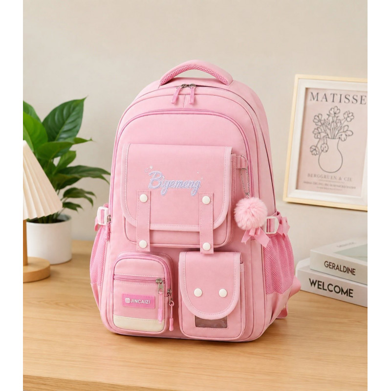 waterproof school bag (Pink) version 10