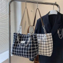 Classic Plaid Chain Shoulder Bag