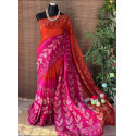 Rayon Silk batik sharee  