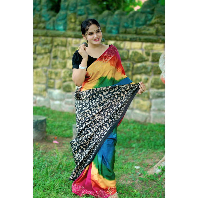 Rayon silk batik sha...