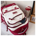  Academy Style School Bag Book Bag Lightweight College Student Backpack(Meroon) Code : 242