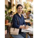 Genuine Soft Leather Handbag for Color (off-white) Code : 70