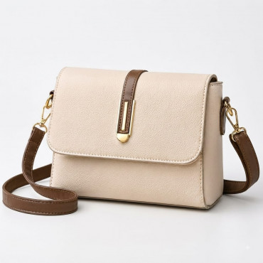  Genuine Soft Leather Handbag for Color (off-white) Code : 70