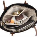 Luxury cow leather Tote bag.(Black colour)