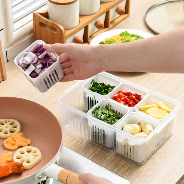 6 Grid Fridge Storage Box ( ১ সেট )