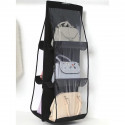 6 - Pocket Hanging Purse Organizer ( Black )