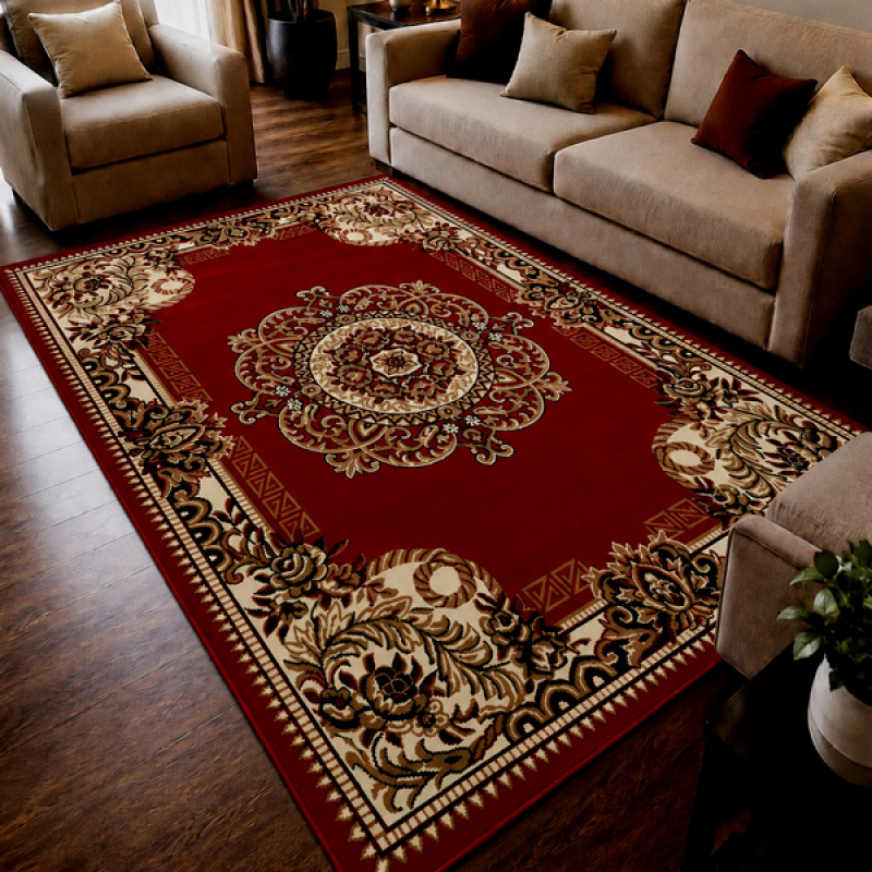 Premium Living Room Carpet (RedD4)